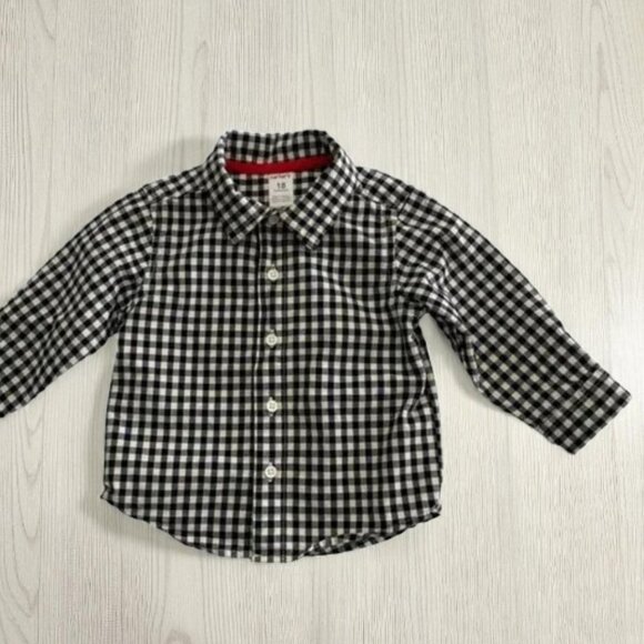 Carter's Gingham Plaid Button-Down Shirt Size 18 Months - Picture 1 of 7